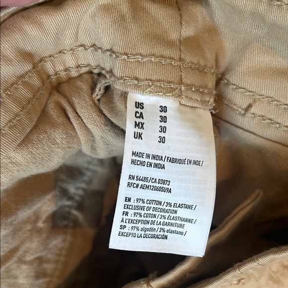 American‎ Eagle Outfitters Light Tan Flat Front Shorts Waist 30 - Picture 4 of 8